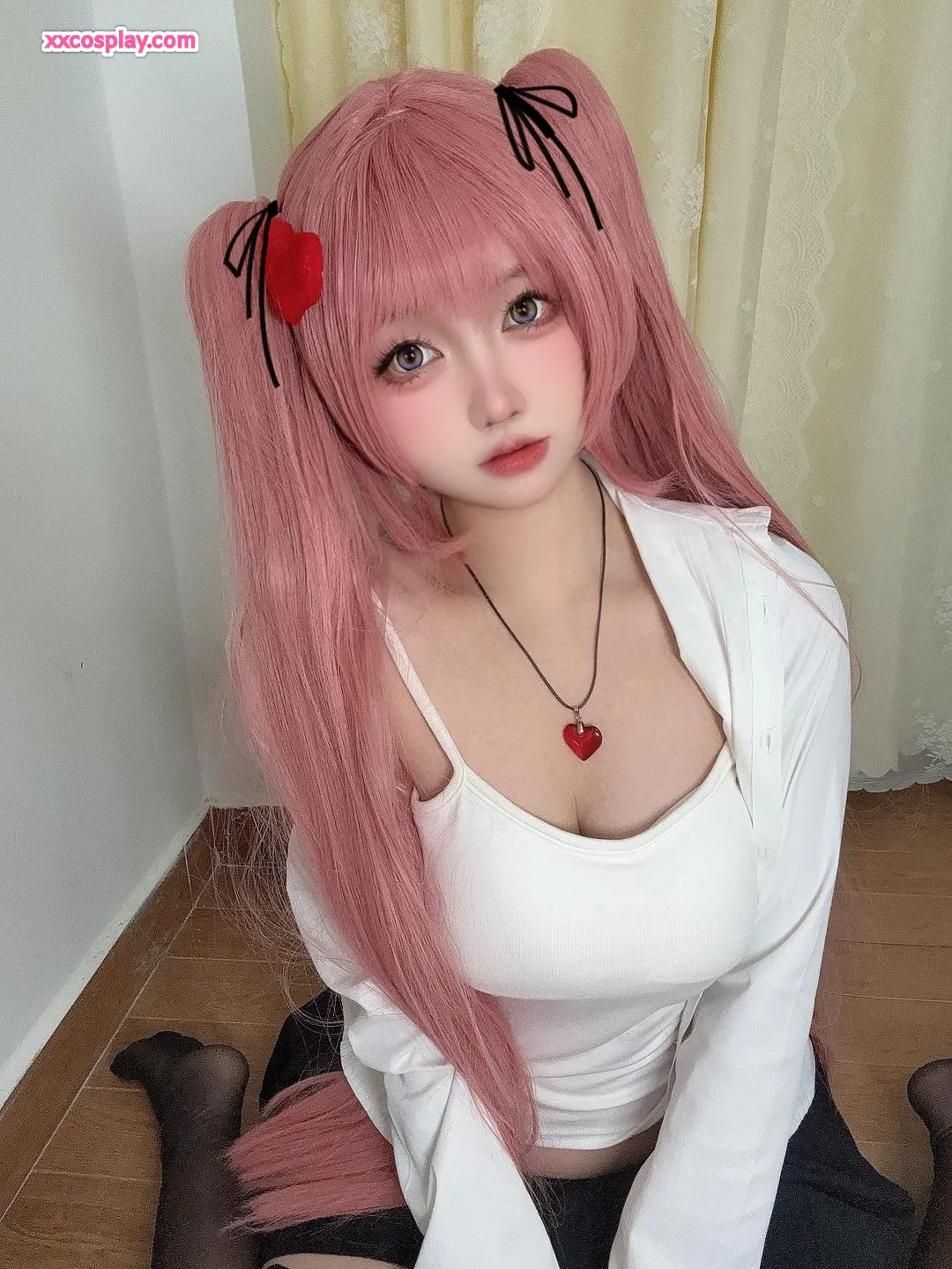 Luosang w Yizi - Charming Schoolgirl in Yellow Skirt